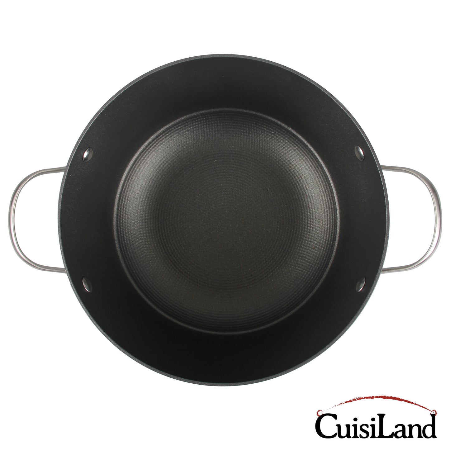 Cuisiland 4QT/10'' Honeycomb Cast Iron Casserole with Lid