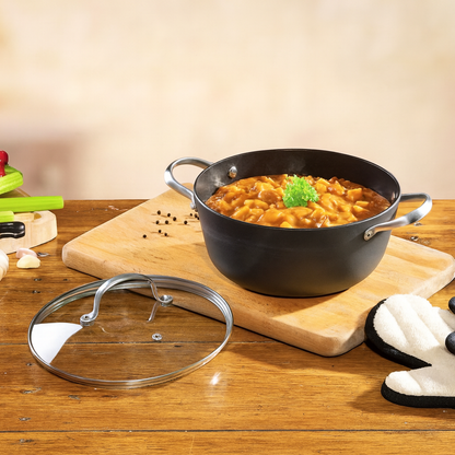 Cuisiland 4QT/10'' Honeycomb Cast Iron Casserole with Lid