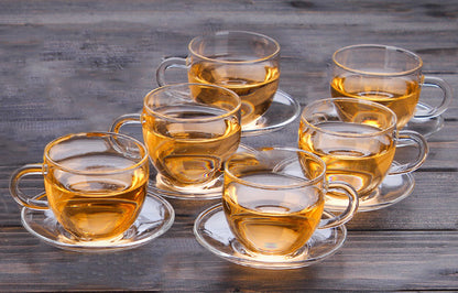 Borosilicate Glass Teapot 6 Cups Set (1000 ml)