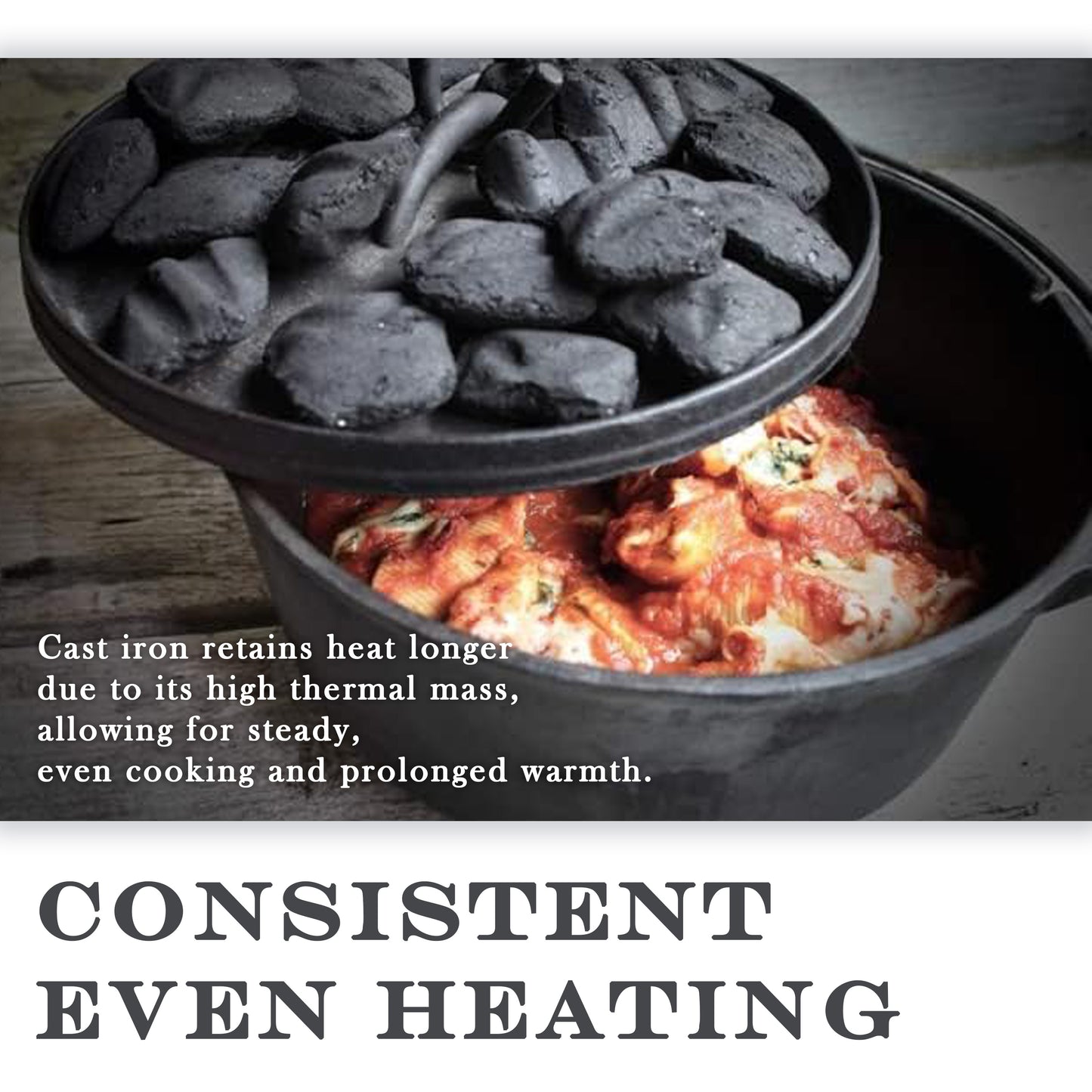 9QT Pre-seasoned Dutch Oven - Lip Lid, Tripod Legs