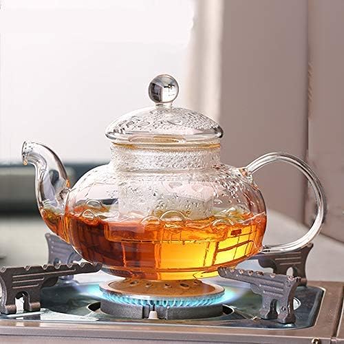 Borosilicate Glass Teapot 6 Cups Set (1000 ml)