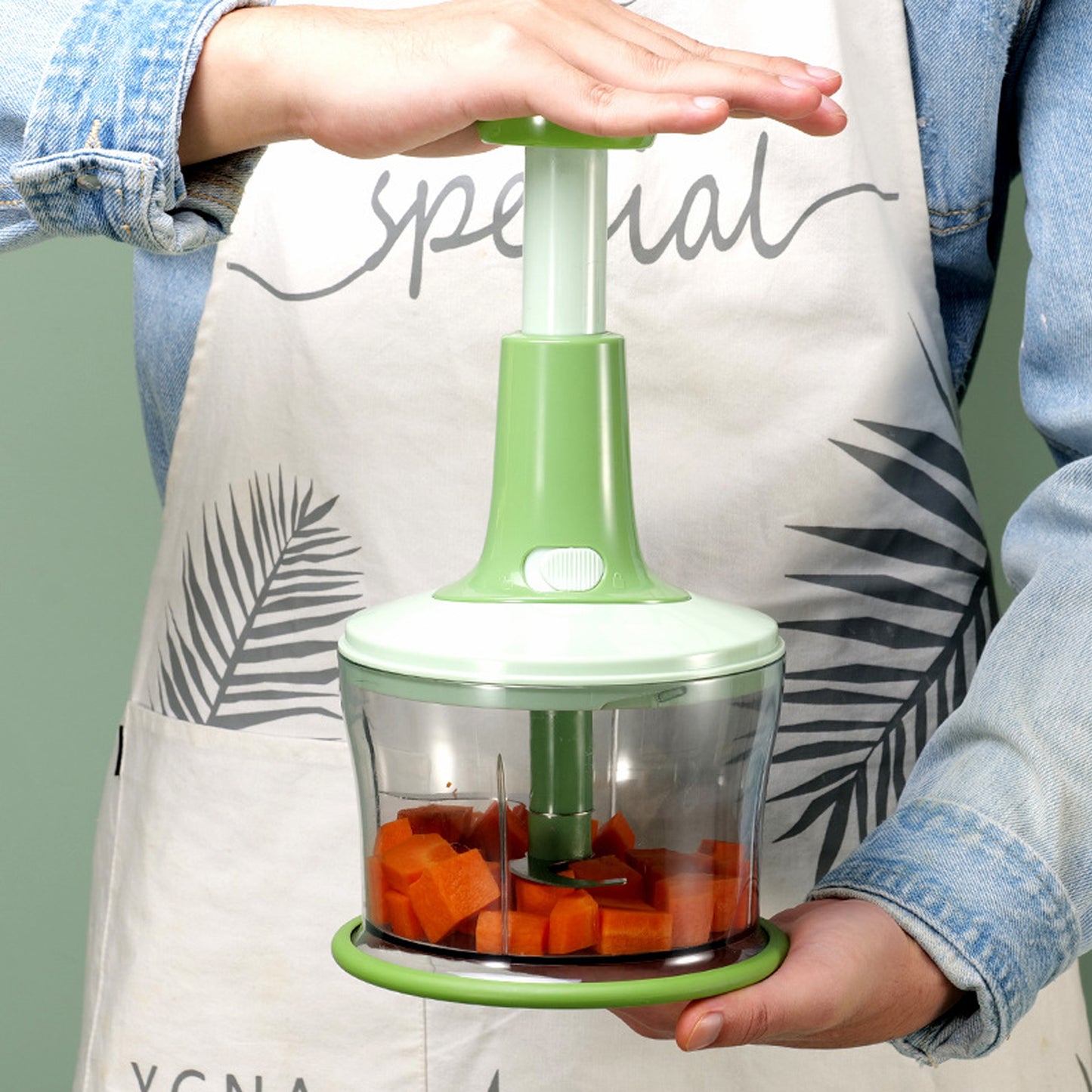 Cuisiland 1.1L Press Chopper (White)