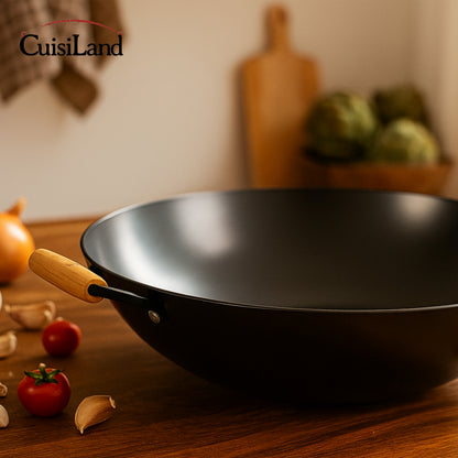 Cuisiland 14” Nitrided Cast Iron Wok