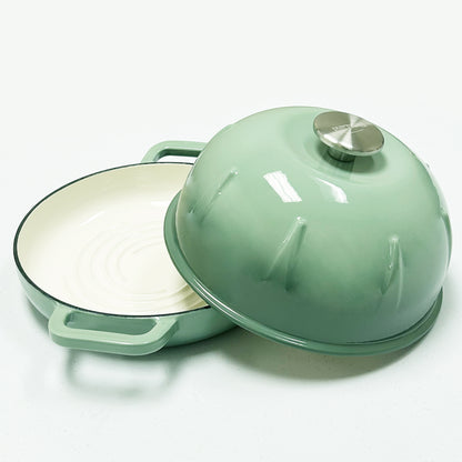 Cuisiland Pre-Seasoned Cast Iron Bread Cloche – Dome Lid Dutch Oven for Artisan Sourdough Baking – Heat-Retaining, Nonstick Bakeware for Crispy Crust & Even Baking – Oven Safe