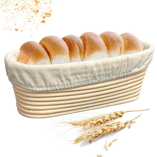 Cuisiland 11" x 4.7" x 4" Oval Banneton Bread Proofing Basket