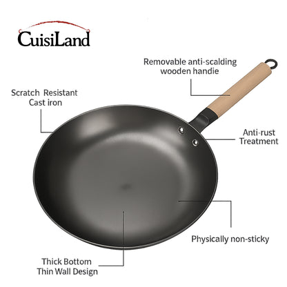 Cuisiland 12” Nitrided Cast Iron Frying Pan