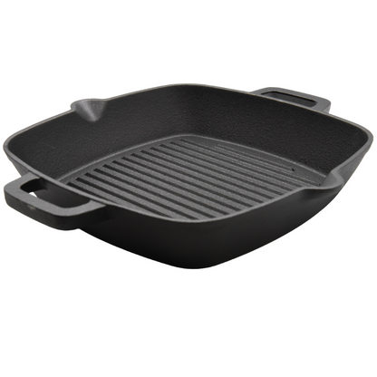 Pre-seasoned Square Grill Skillet With Two Handles (10.25")