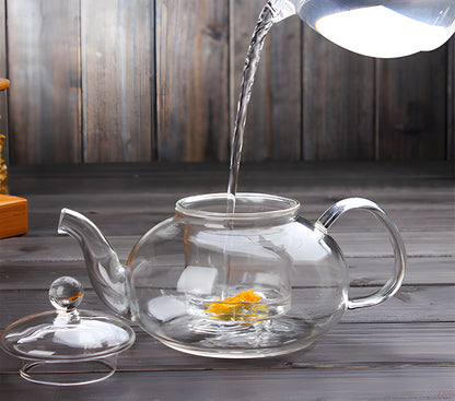 Borosilicate Glass Teapot 6 Cups Set (1000 ml)