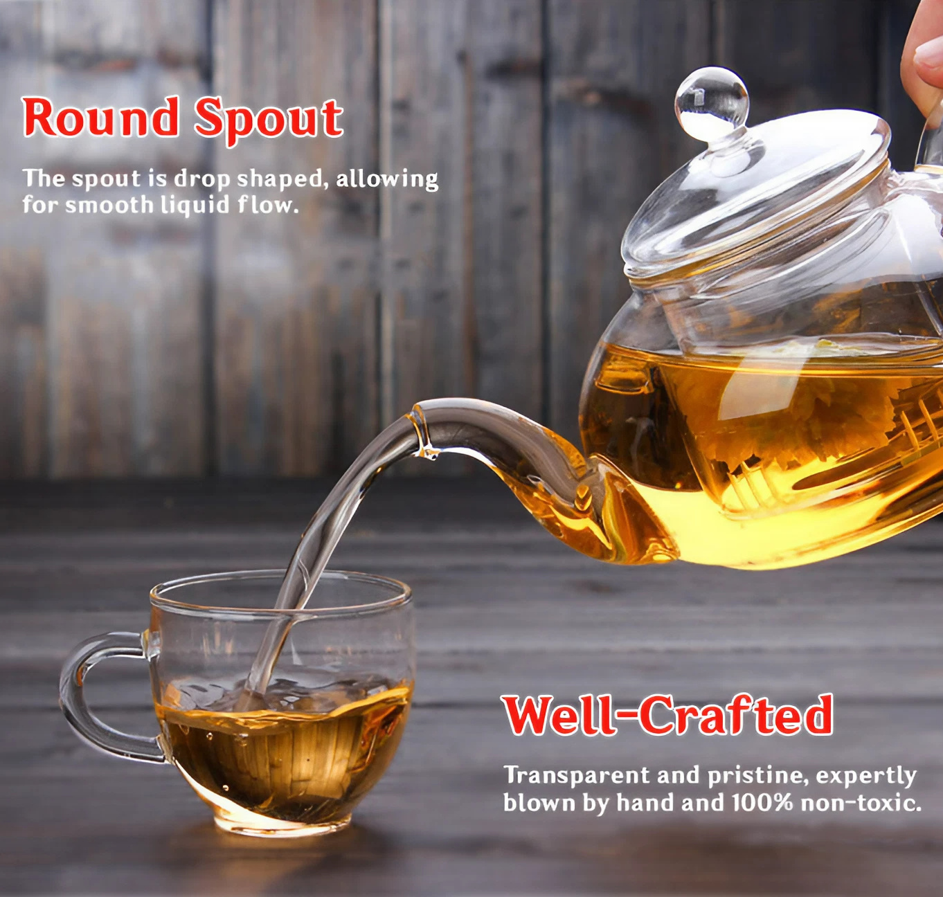 Borosilicate Glass Teapot (800-1000 ml)