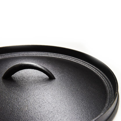 9QT Pre-seasoned Dutch Oven - Lip Lid, Tripod Legs