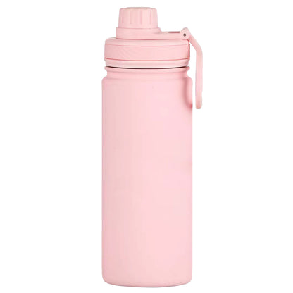 Cuisiland 22oz / 650ml Stainless Steel Insulated Water Bottle with Handle – Vacuum Double Wall Flask, Leakproof Wide Mouth Thermos, Hot & Cold Sports Bottle