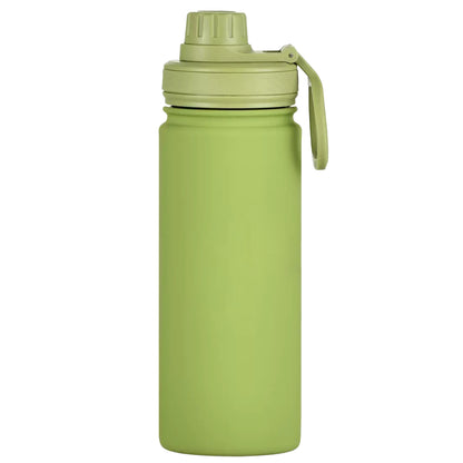 Cuisiland 22oz / 650ml Stainless Steel Insulated Water Bottle with Handle – Vacuum Double Wall Flask, Leakproof Wide Mouth Thermos, Hot & Cold Sports Bottle