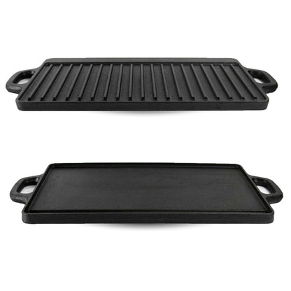 Seasoned Double-Sided Grill & Griddle (20"x 9")
